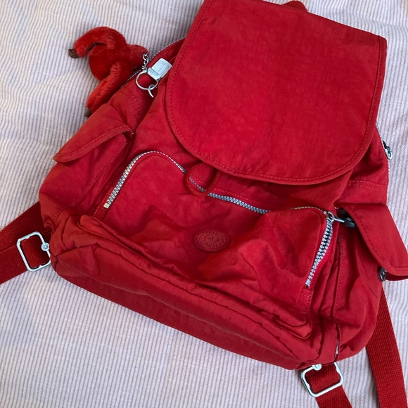 Kipling red city pack medium backpack main image 4